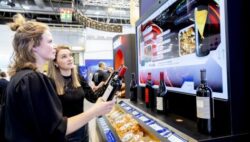 Interactive retail tech application at an exhibition stand