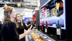 Interactive retail tech application at an exhibition stand 