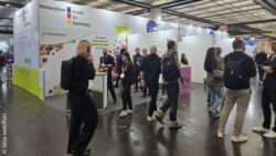 Exhibitors and visitors at the Young Innovators joint stand at EuroShop 2026 